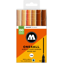 Set de 6 marqueurs Molotow 127HS assortiment brun