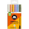 Set de 6 marqueurs Molotow 127HS assortiment pastel moderne
