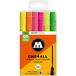 Set de 6 marqueurs Molotow 127HS assortiment fluo