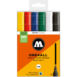Set basic 6 marqueurs Molotow 227HS