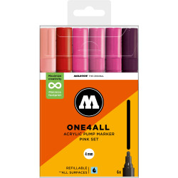 Set de 6 marqueurs Molotow 227HS assortiment rose