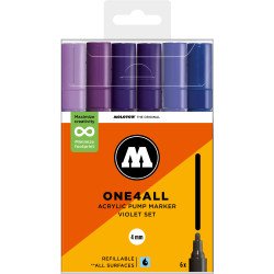 Set de 6 marqueurs Molotow 227HS assortiment violet