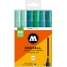 Set de 6 marqueurs Molotow 227HS assortiment turquoise