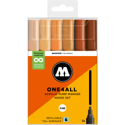 Set de 6 marqueurs Molotow 227HS assortiment brun