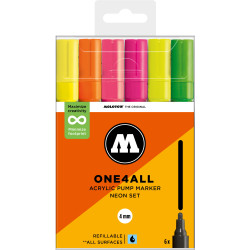Set de 6 marqueurs Molotow 227HS assortiment fluo