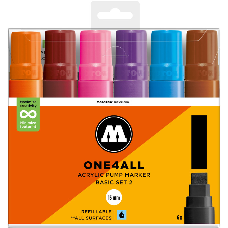 Set basic 6 marqueurs Molotow 627HS N°2