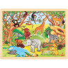 Lot de 4 puzzles à cadre en bois 48 pièces, thèmes divers