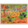 Lot de 4 puzzles à cadre en bois 48 pièces, thèmes divers