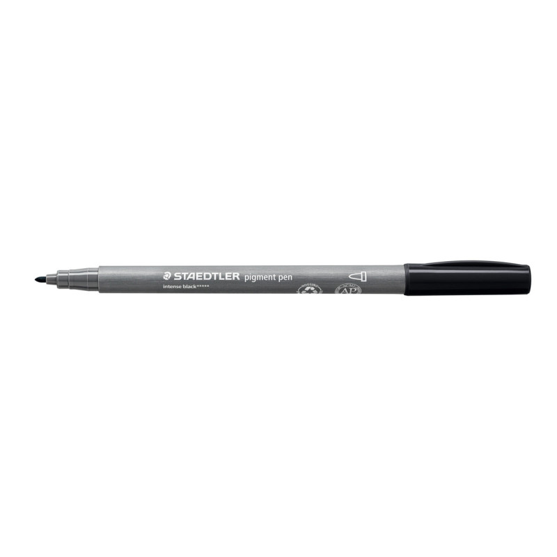Stylo pigmentaire 376 noir intense à pointe ronde 1 mm