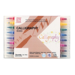 Set de 8 feutres calligraphie double pointe
