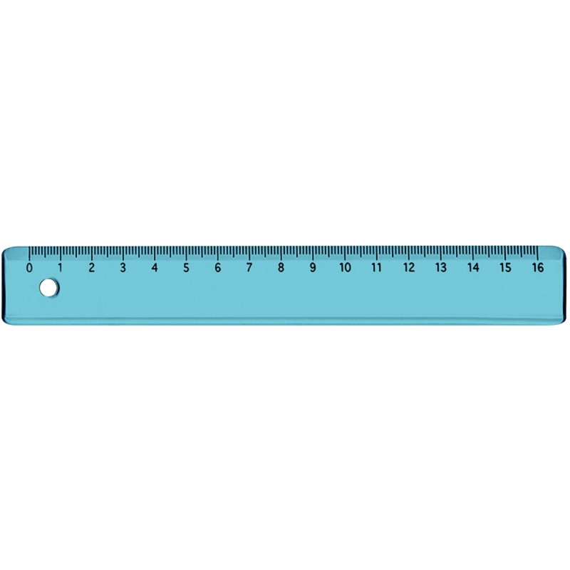 Lot de 36 règles en plastique 16cm coloris assortis