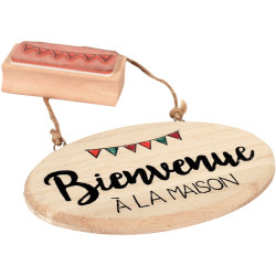 Lot de 5 plaques de porte en bois