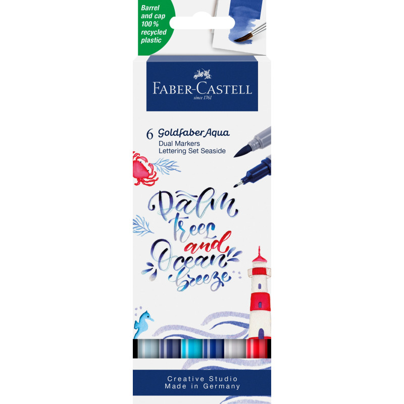 Set de 6 marqueurs Goldfaber Aqua teintes Boho