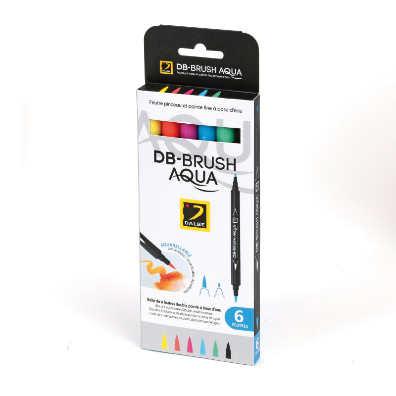 Boîte de 6 feutres DB-Brush Aqua