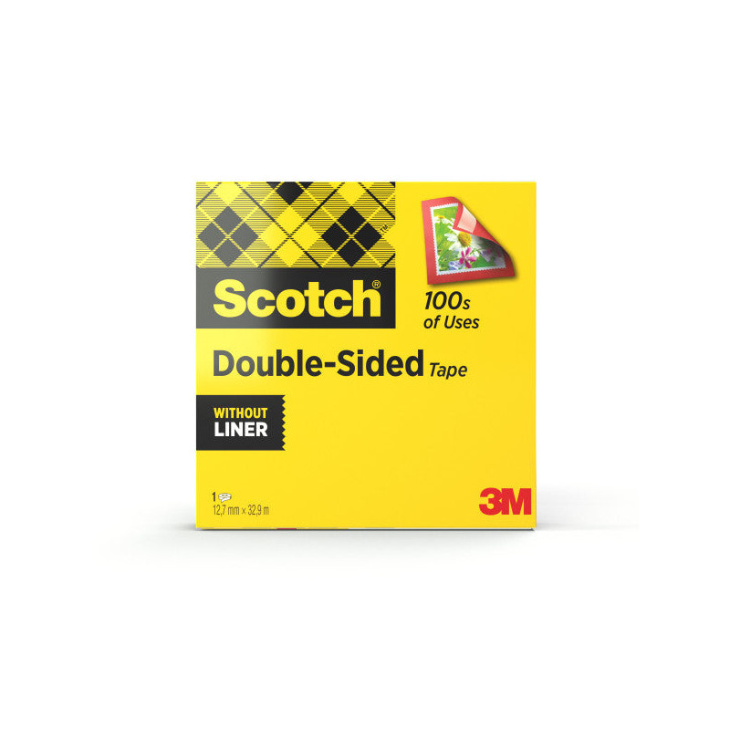Ruban adhésif double-face Scotch® + 1 rouleau - 12mm x 33m R