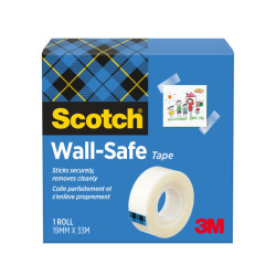 Ruban adhésif Scotch® Wall Safe, 19 mm x 33 m, 1 rouleau/paquet
