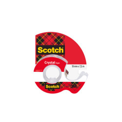 Ruban adhésif Scotch® Crystal transparent, 1 rouleau 19 mm x 7,5 m + d