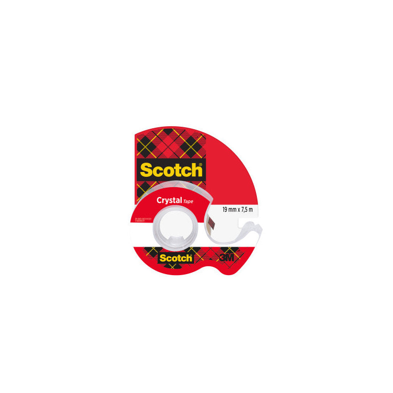 Ruban adhésif Scotch® Crystal transparent, 1 rouleau 19 mm x 7,5 m + d