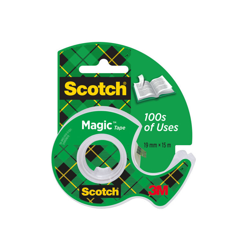 Ruban invisible Scotch® Magic™, 19 mm x 15 m + dévidoir manuel