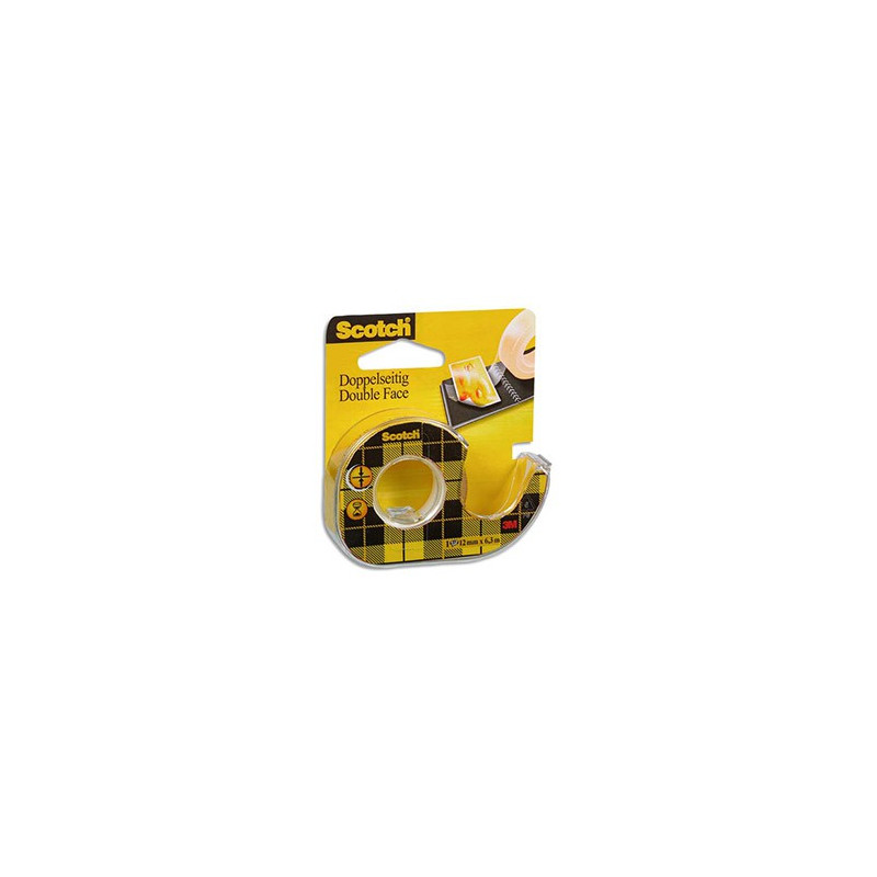 Ruban adhésif double face Scotch® 136D-MDOEU, 12,7 mm x 6,3 m, 1 roule