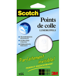 Scotch® Points de Colle Permanente, Transparent, 64 Unités