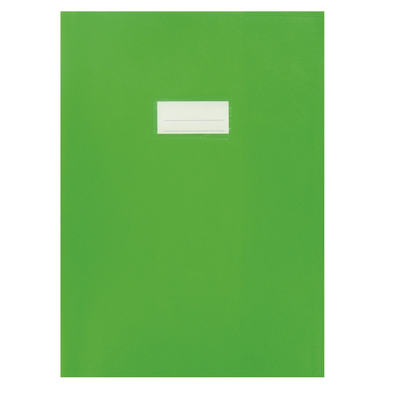 Paquet de 10 protège-cahiers en PVC 21/100ème, pour format A4, vert