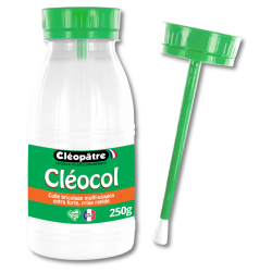 Cléocol en flacon de 250g avec pinceau intégré