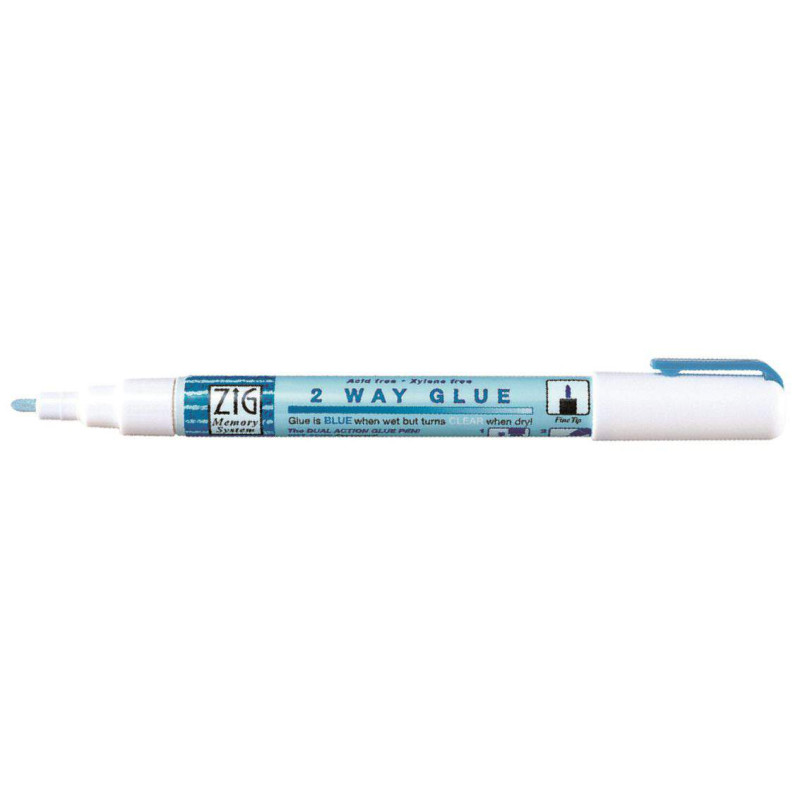 Stylo colle pointe 2 mm Zig memory system - Pointe moyenne 2 mm
