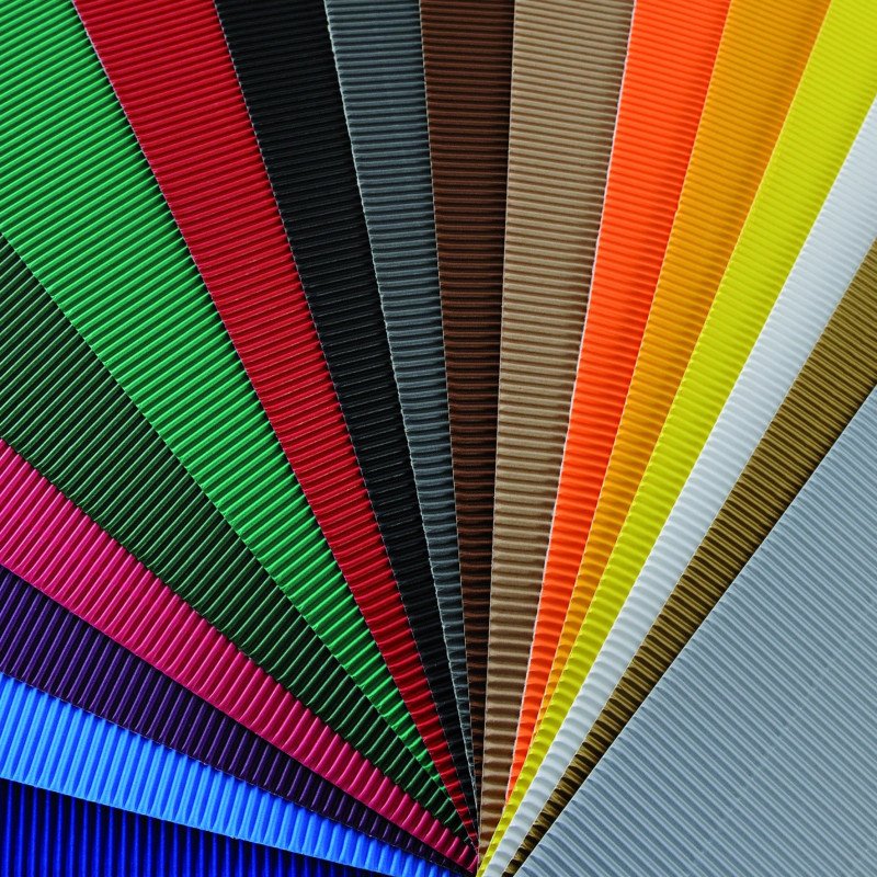 Feuille de carton ondulé 50x70 - Or