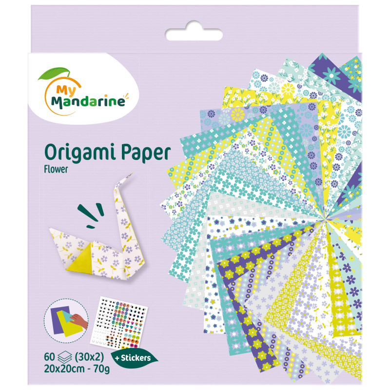 Papier origami 20x20cm flowers