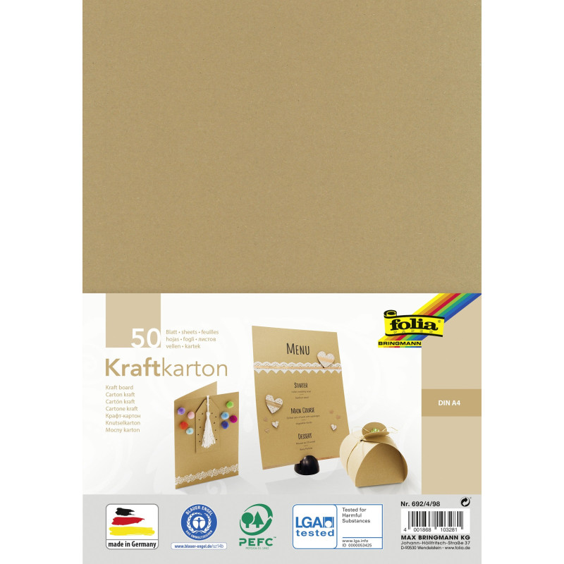 Pochette papier kraft A4 230g/m²