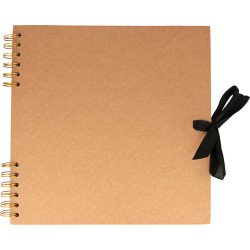Album Kraft spiralé recyclé-25x25 cm-40 feuilles-140gr