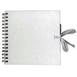 Album Kraft blanc spiralé recyclé-30x30 cm-40 feuilles-140gr