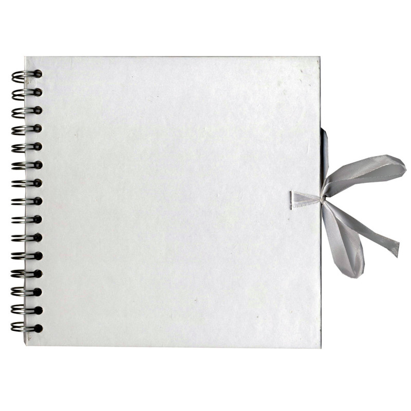 Album Kraft blanc spiralé recyclé-30x30 cm-40 feuilles-140gr