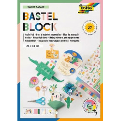 Bloc 27 feuilles 24 x 34 cm Sweet Safari - grammage variable