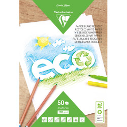 Blocs dessin recyclés - Papier couleur recyclé - A4-30 feuilles-120gr/