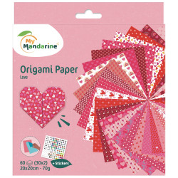Papier origami 20x20cm Thème love