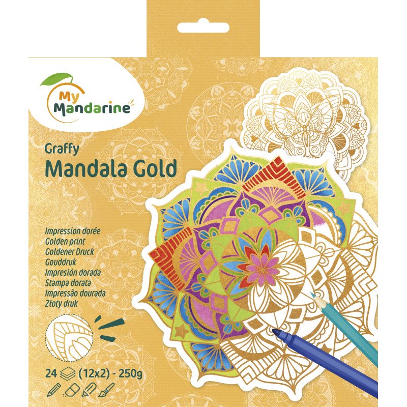 Graffy Mandala Or - 24 feuilles - 250gr