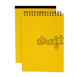 Carnet et Blocs de Dessin Draft (Jaune) - A4 Bloc Bord collé 1 côte à