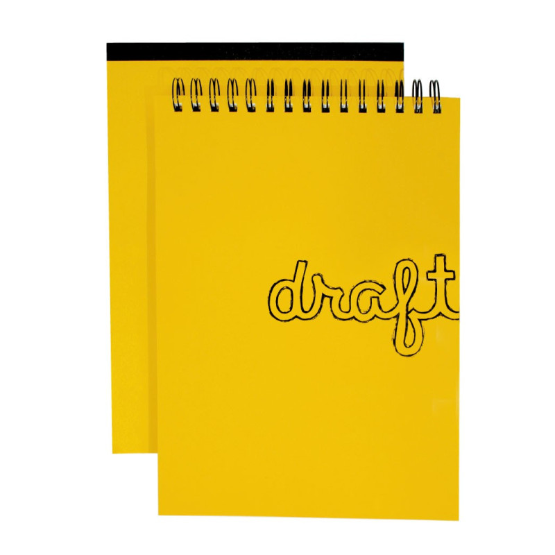 Carnet et Blocs de Dessin Draft (Jaune) - A4 Bloc Bord collé 1 côte à
