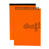 Carnet et Blocs de Dessin Draft (Orange) - A6 Album spirale à l'italie