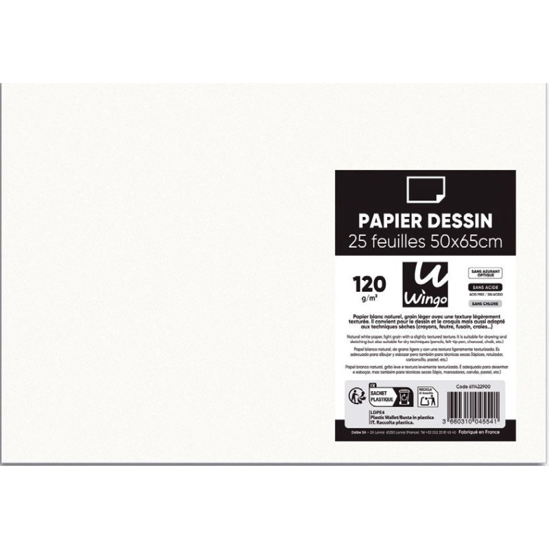 Manipack dessin - 50x65cm 120gr 25 feuilles