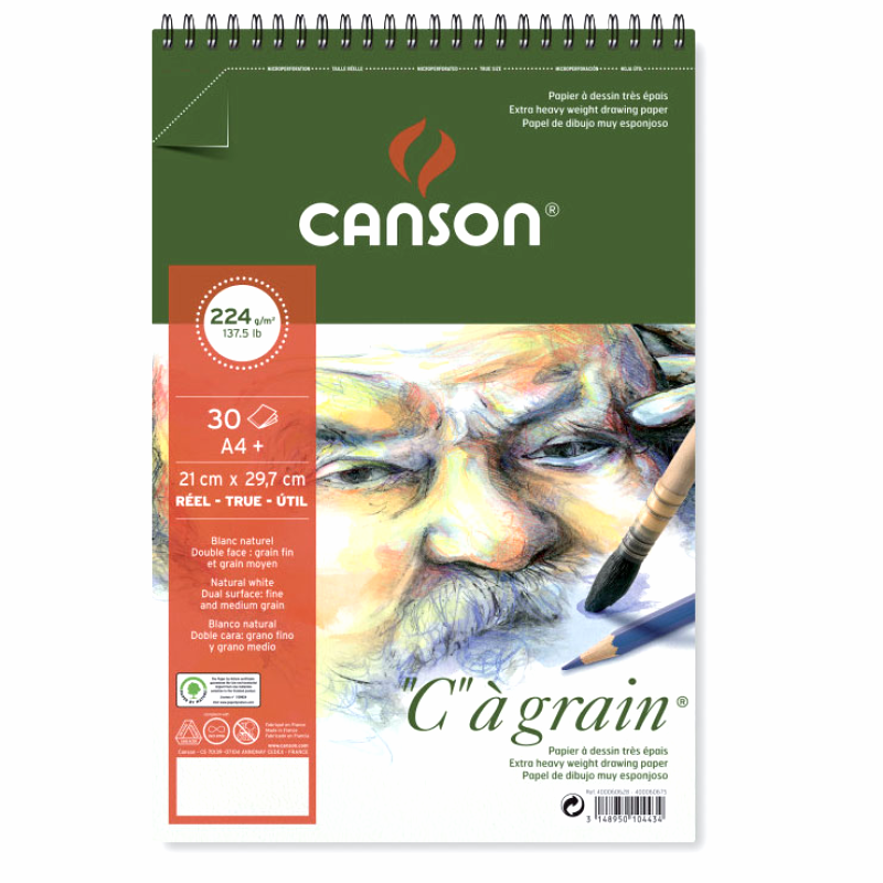Album "C" à grain spiralé petit côté - A5 224g
