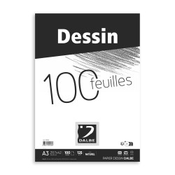 Bloc Eco Dessin 125g/m² - feuilles A3 - 29,7 x 42cm 100 feuilles