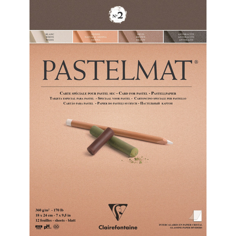 Bloc Pastelmat n°2 -12 feuilles 360 gr - 18x24cm