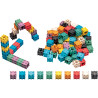 Carton de 100 cubes encastrables 10 couleurs assorties