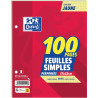 Feuillets mobiles 100 pages OXFORD, format 17x22 cm, seyès jaune