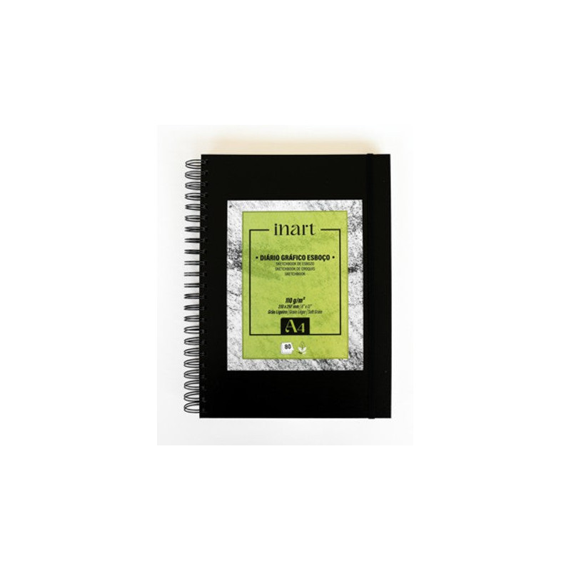 Album dessin A4 spiralé - 110g/m² - 80 feuilles - Format portrait