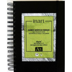 Album dessin A5 spiralé - 110g/m² - 80 feuilles - Format portrait