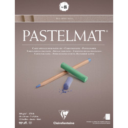 Bloc Pastelmat n°8 -12 feuilles 360 gr - 3 formats - Monochrome brun -